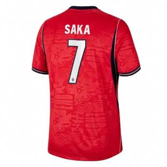 Billige Fotballdrakt England Bukayo Saka #7 Replika Bortedrakt VM 2026 Kortermet